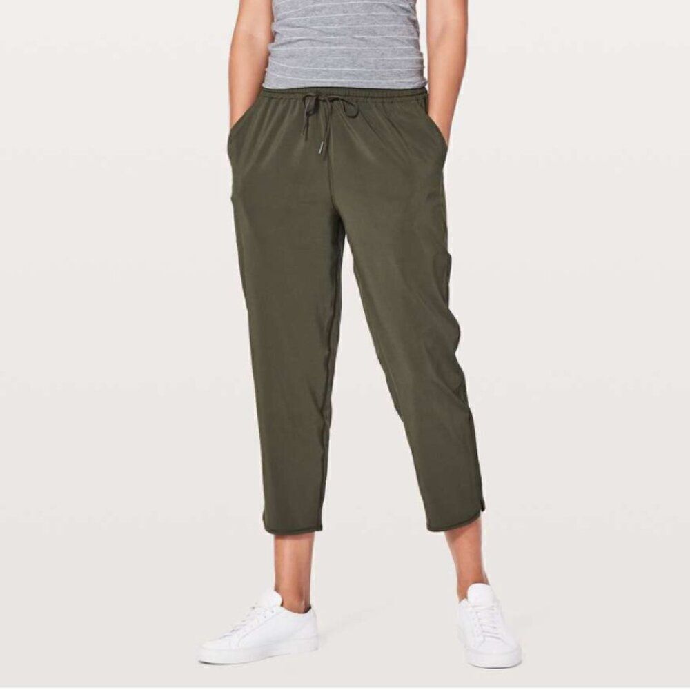 Lululemon Keep it Classic Drawstring Crop Dark Olive 6